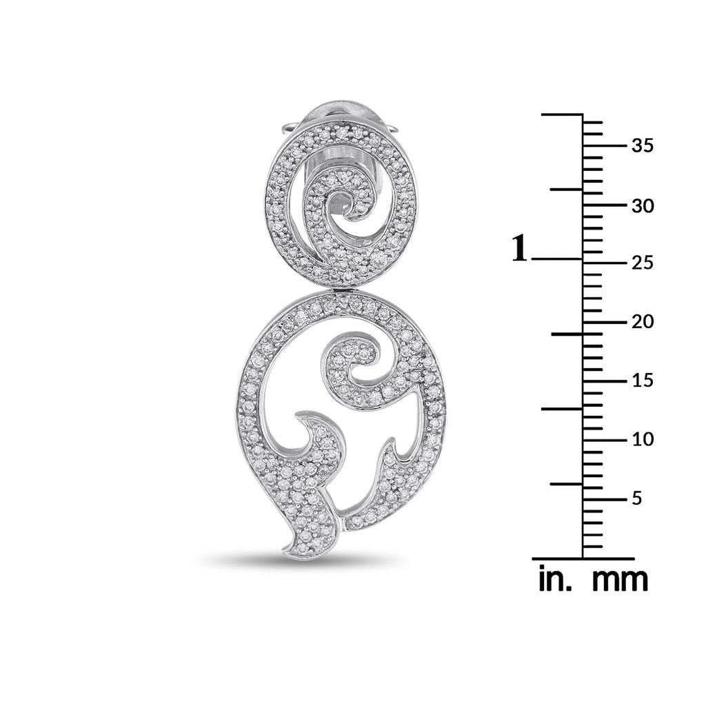 Tous18K White Gold 1.75ct Diamond Earrings