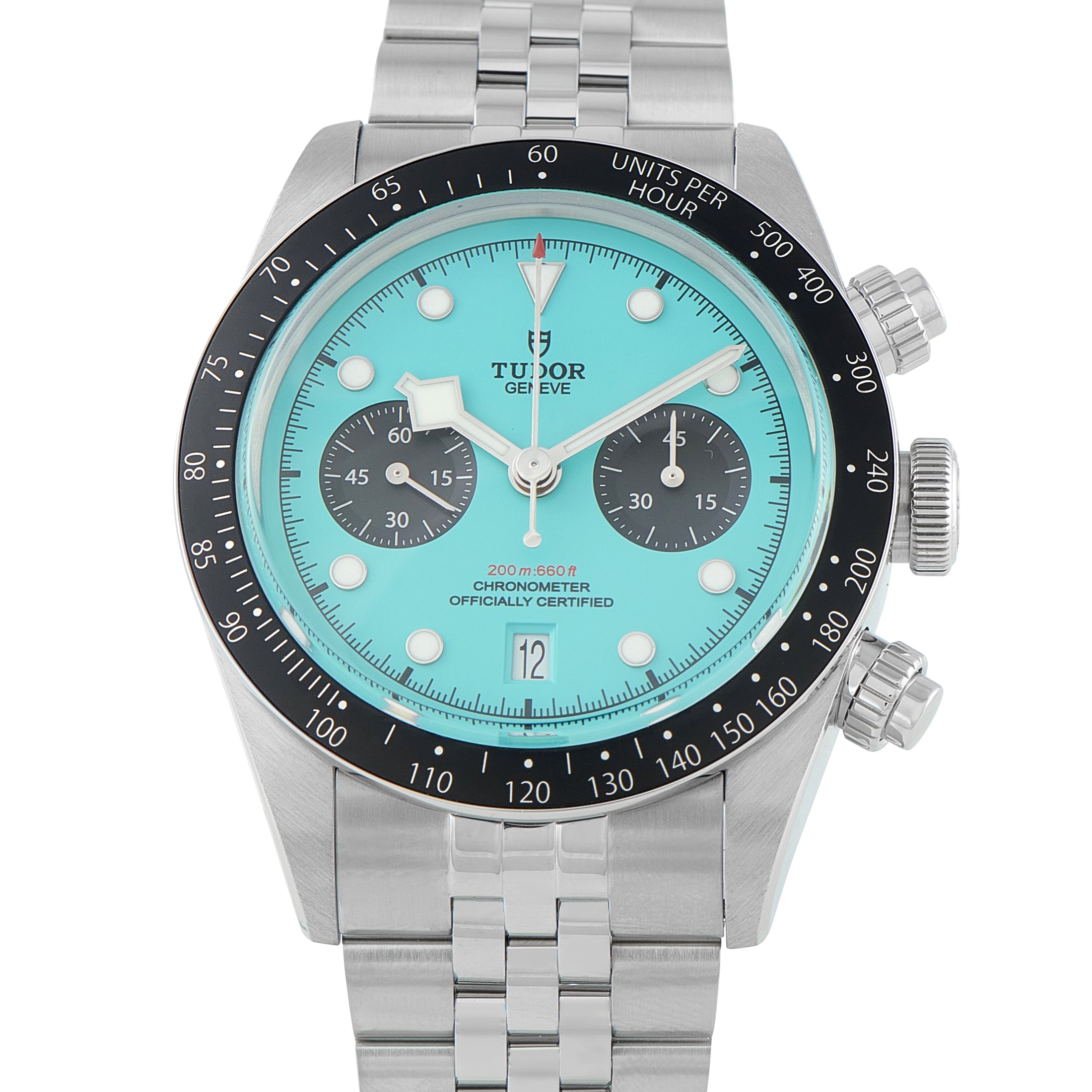 Tudor Black Bay Chrono Turquoise Dial Steel Watch