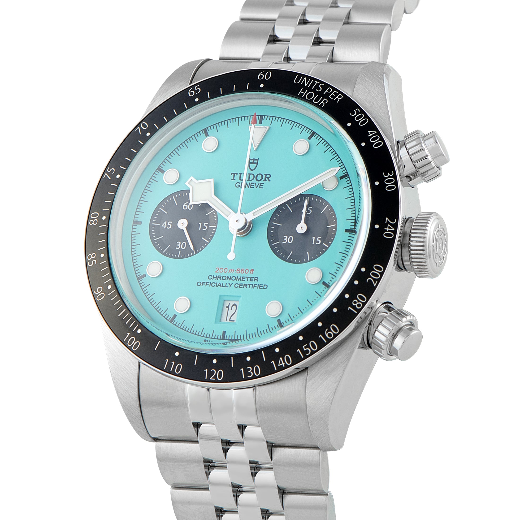 Tudor Black Bay Chrono Turquoise Dial Steel Watch