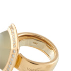 Valente Milano 18k Yellow Gold 0.60ct Diamond and Smoky Quartz Ring