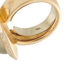 Valente Milano 18k Yellow Gold 0.60ct Diamond and Smoky Quartz Ring