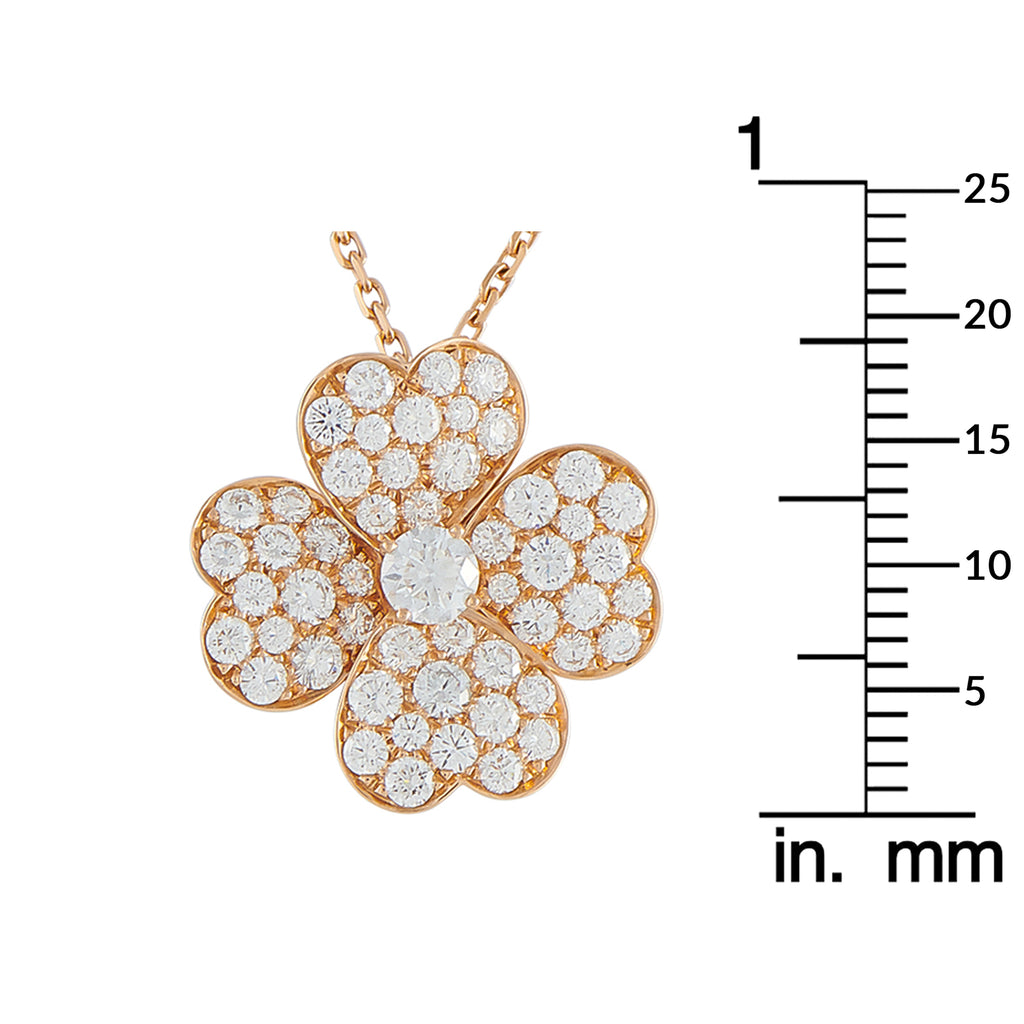 Van Cleef & Arpels Cosmos 18K Rose Gold 1.55ct Diamond Pendant