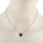 Van Cleef & Arpels Pure Alhambra 18K White Gold 1-Motif Necklace