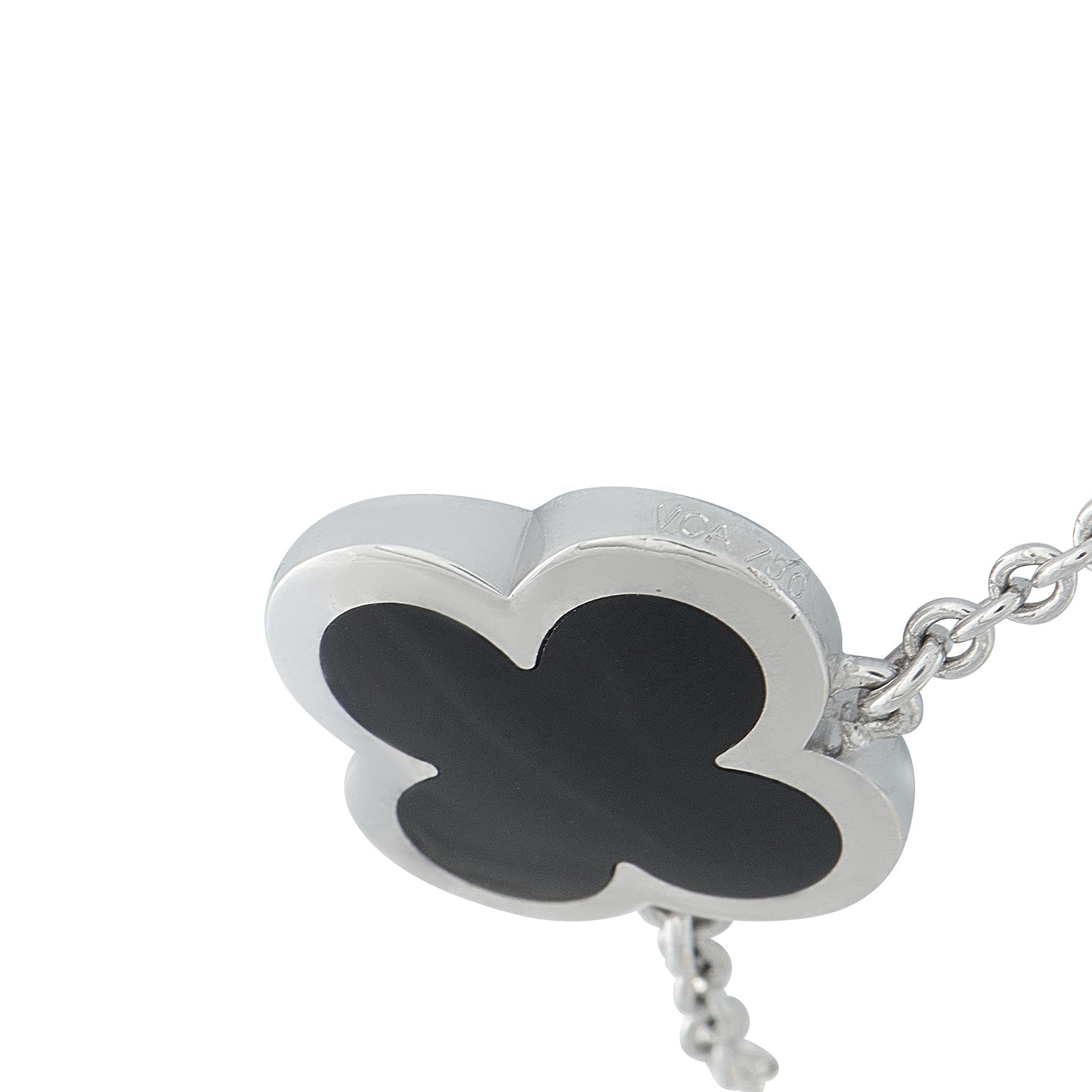 Van Cleef & Arpels Pure Alhambra 18K White Gold 1-Motif Necklace