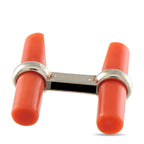 Van Cleef & Arpels 18K White Gold Coral Cufflinks