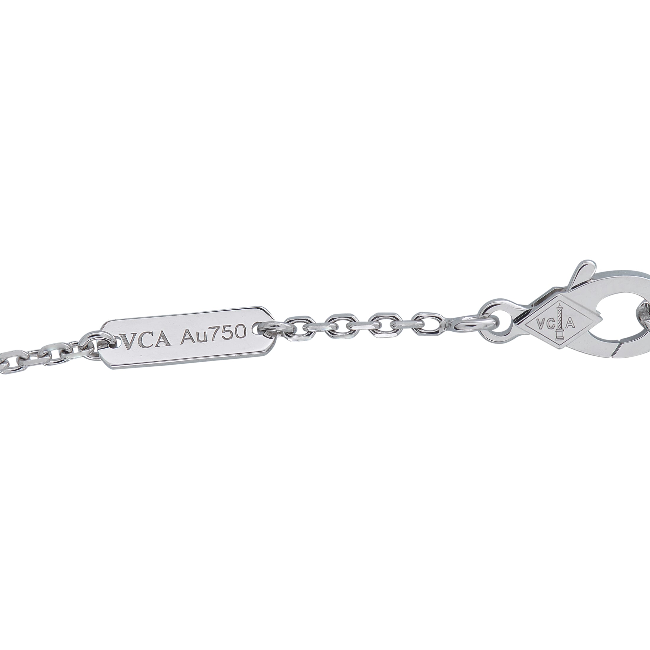 Van Cleef & Arpels Two Butterfly 18K White Gold 0.88ct Diamond Necklace