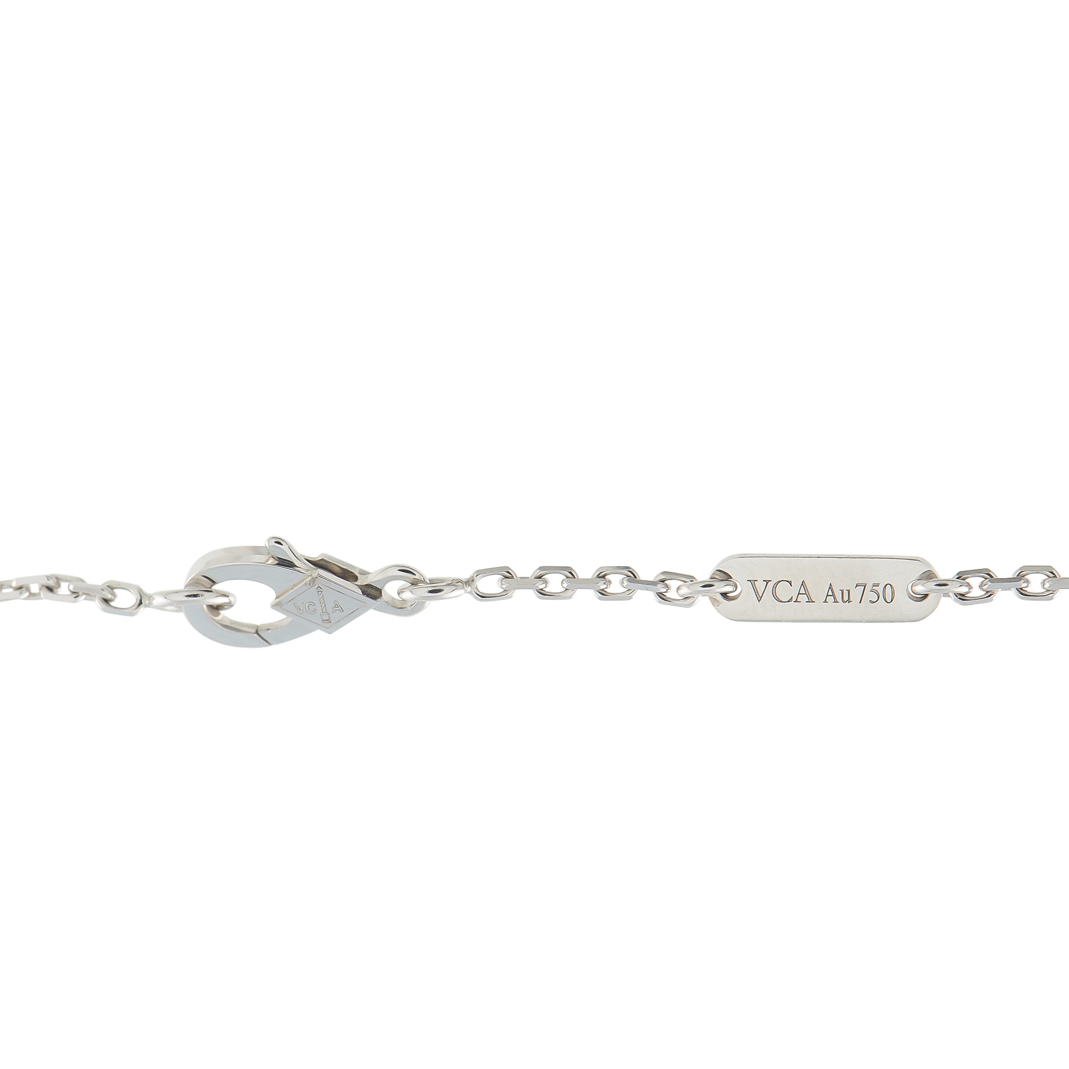 Van Cleef & Arpels Two Butterfly 18K White Gold 0.88ct Diamond Necklace