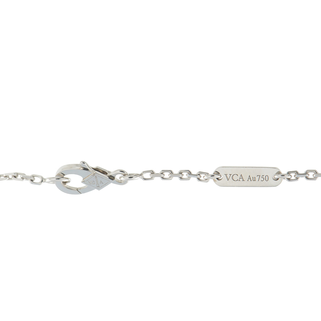 Van Cleef & Arpels Two Butterfly 18K White Gold 0.88ct Diamond Necklace