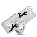 Van Cleef & ArpelsVan Cleef & Arpels Miroir des Eaux 18K White Gold Diamond, Onyx, and Mother of Pearl Ring VC18-011625 – Fro