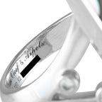 Van Cleef & Arpels Miroir des Eaux 18K White Gold Diamond, Onyx, and Mother of Pearl Ring