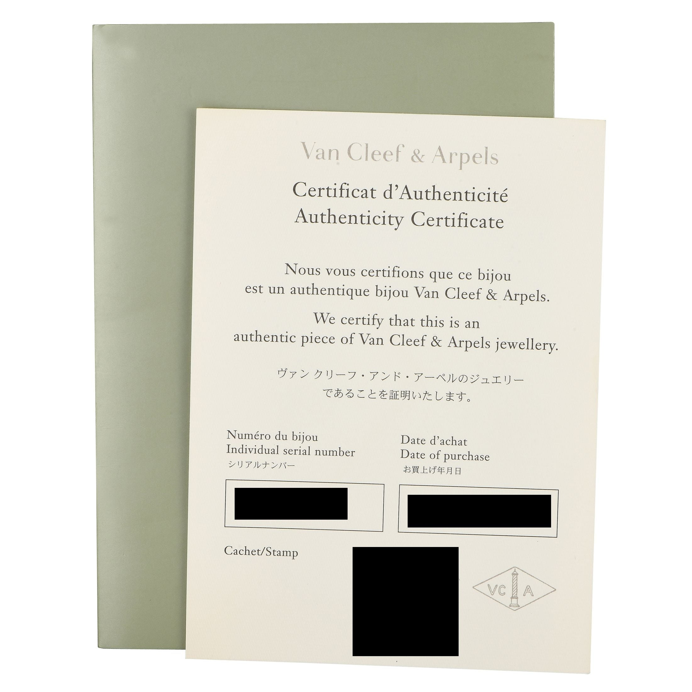 Van Cleef & Arpels Van Cleef & Arpels Miroir des Eaux 18K White Gold Diamond, Onyx, and Mother of Pearl Ring