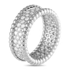 Van Cleef & Arpels Perlée 18K White Gold 1.11ct Diamond Ring