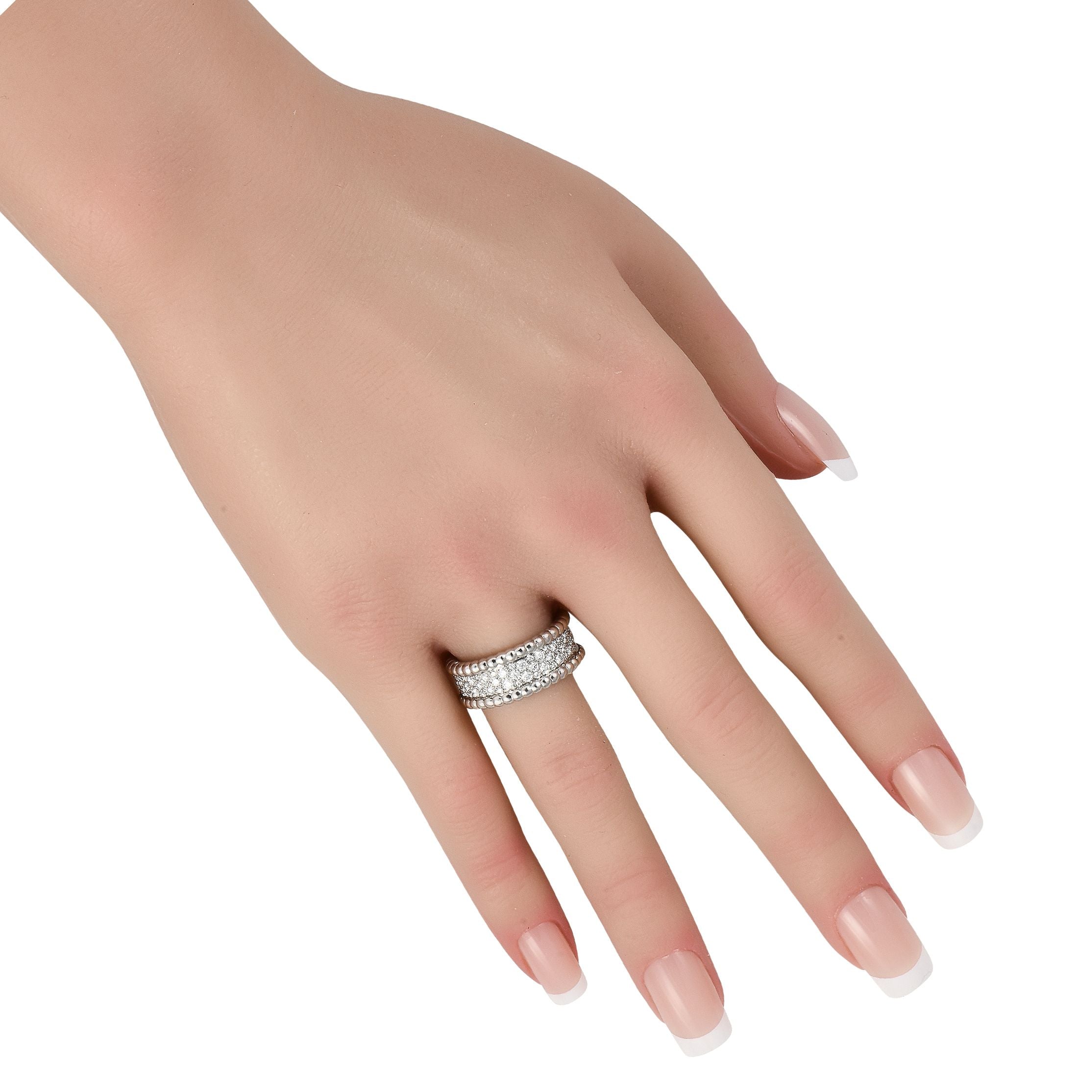 Van Cleef & Arpels Van Cleef & Arpels Perlée 18K White Gold 1.11ct Diamond Ring