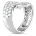 Van Cleef & Arpels Vintage 18K White Gold 1.35ct Diamond Bypass Ring