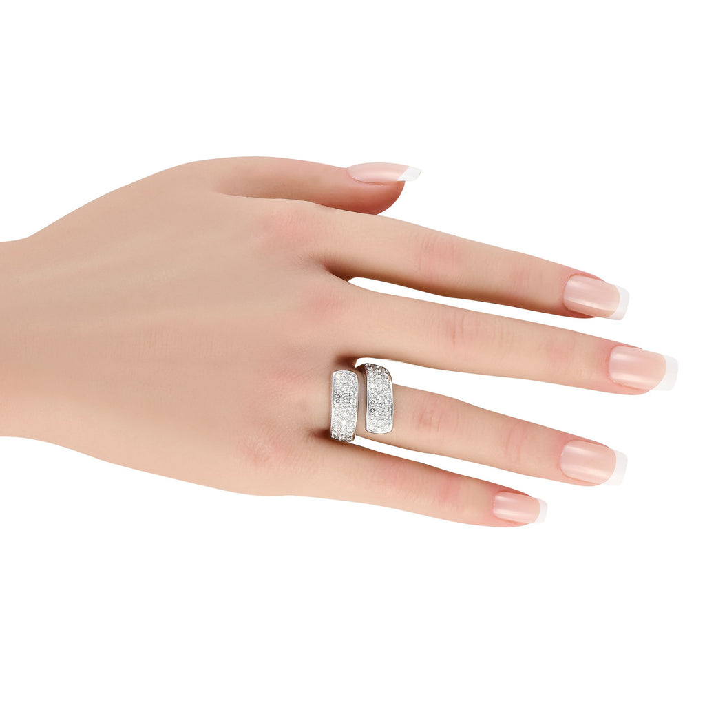 Van Cleef & Arpels Van Cleef & Arpels Vintage 18K White Gold 1.35ct Diamond Bypass Ring