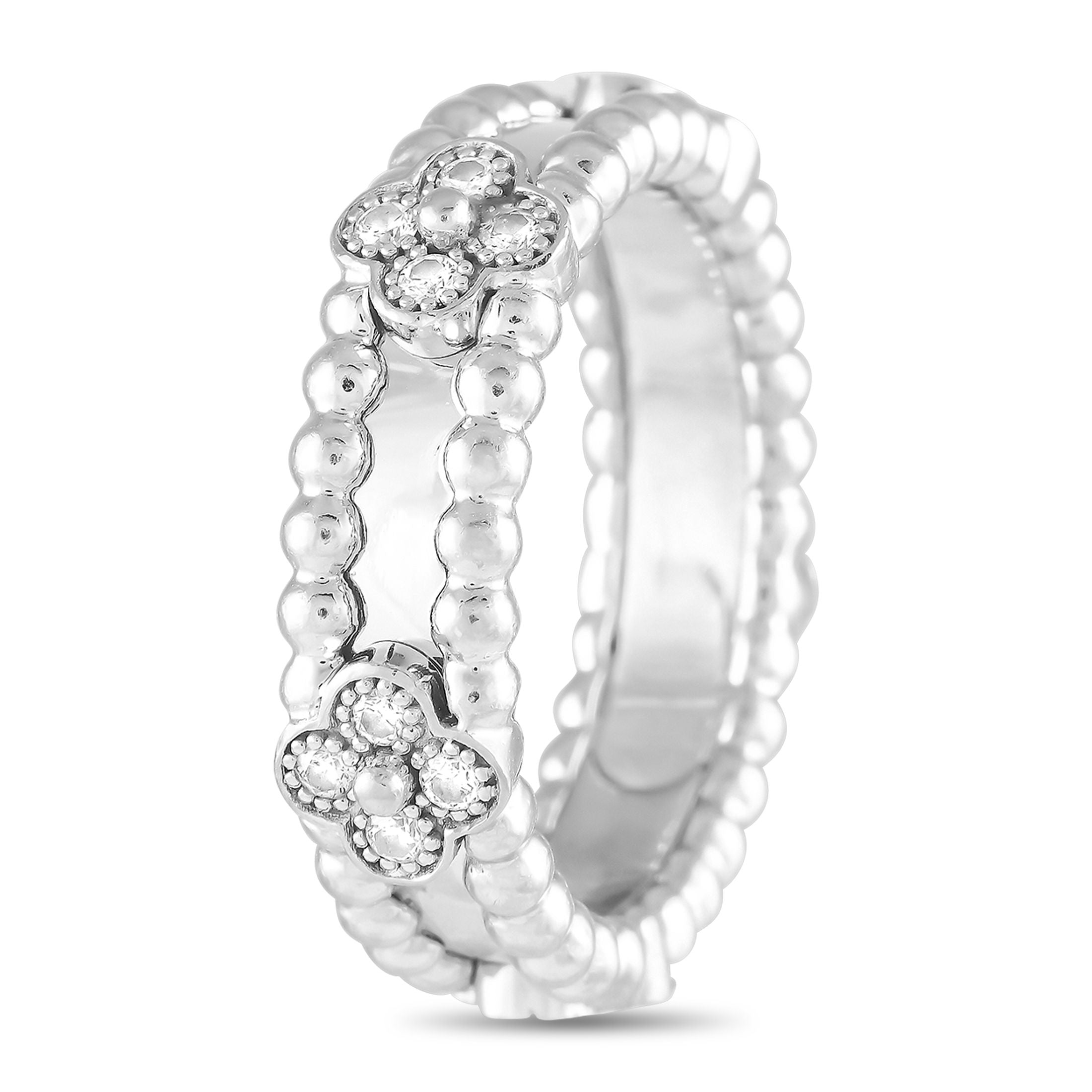 Van Cleef & Arpels Van Cleef & Arpels Perlee 18K White Gold 0.33ct Diamond Ring