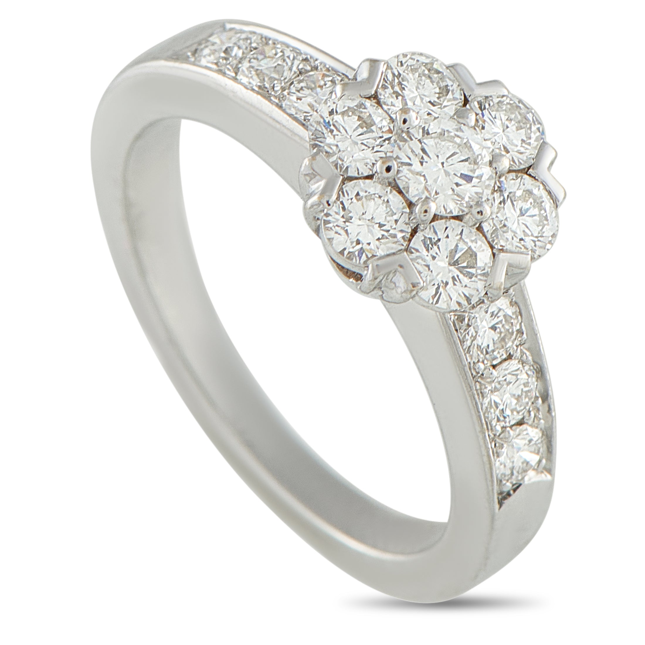 Van Cleef & Arpels Fleurette 18K White Gold Diamond Ring