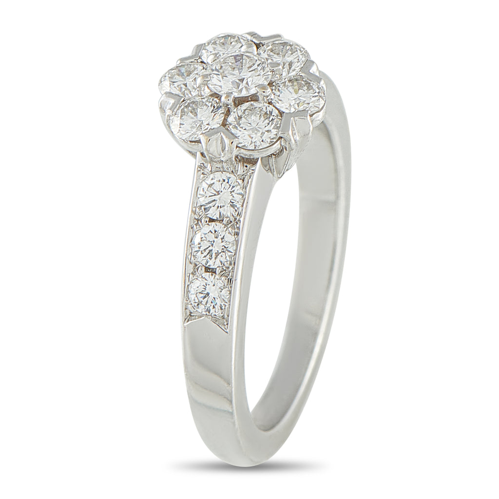 Van Cleef & Arpels Fleurette 18K White Gold Diamond Ring
