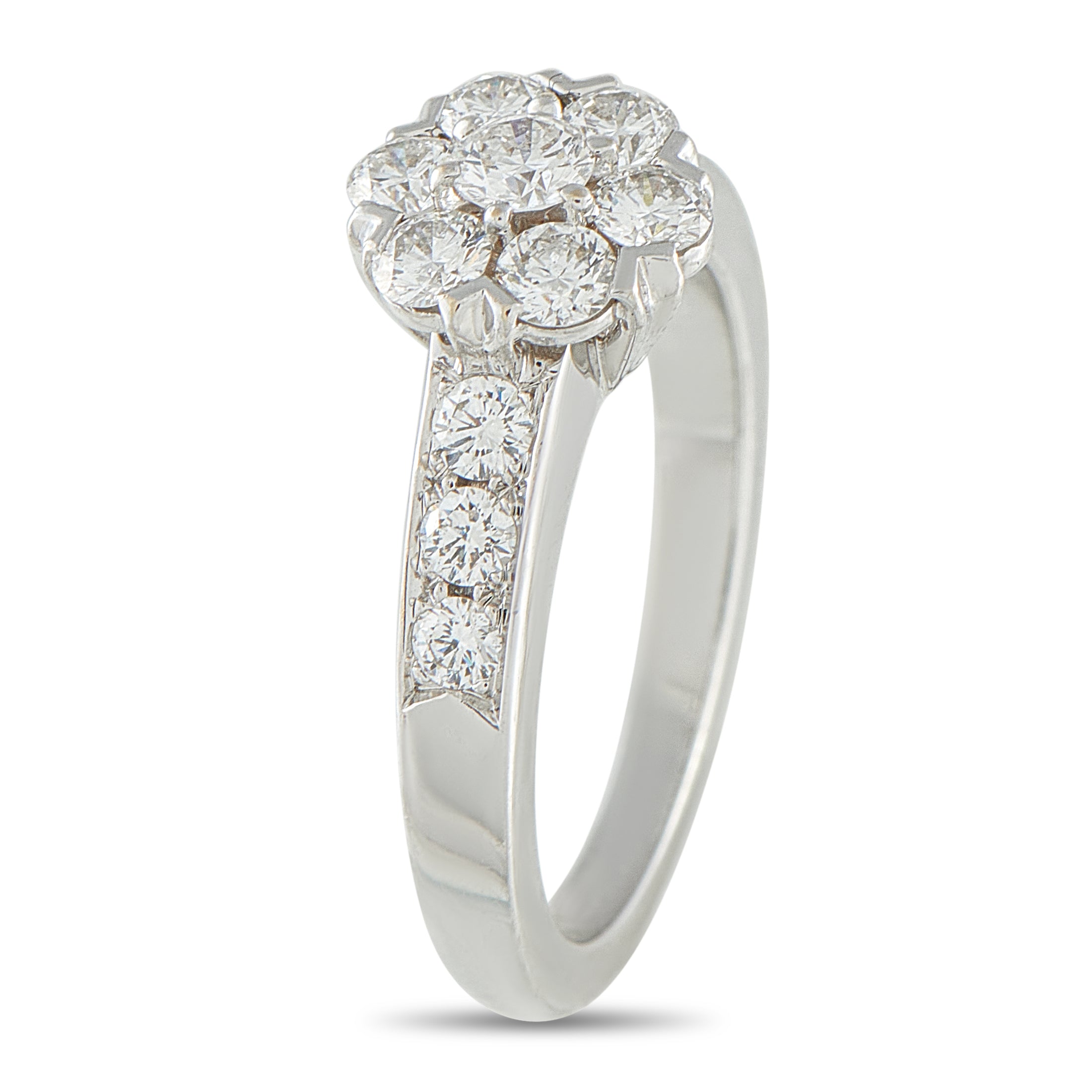 Van Cleef & Arpels Fleurette 18K White Gold Diamond Ring