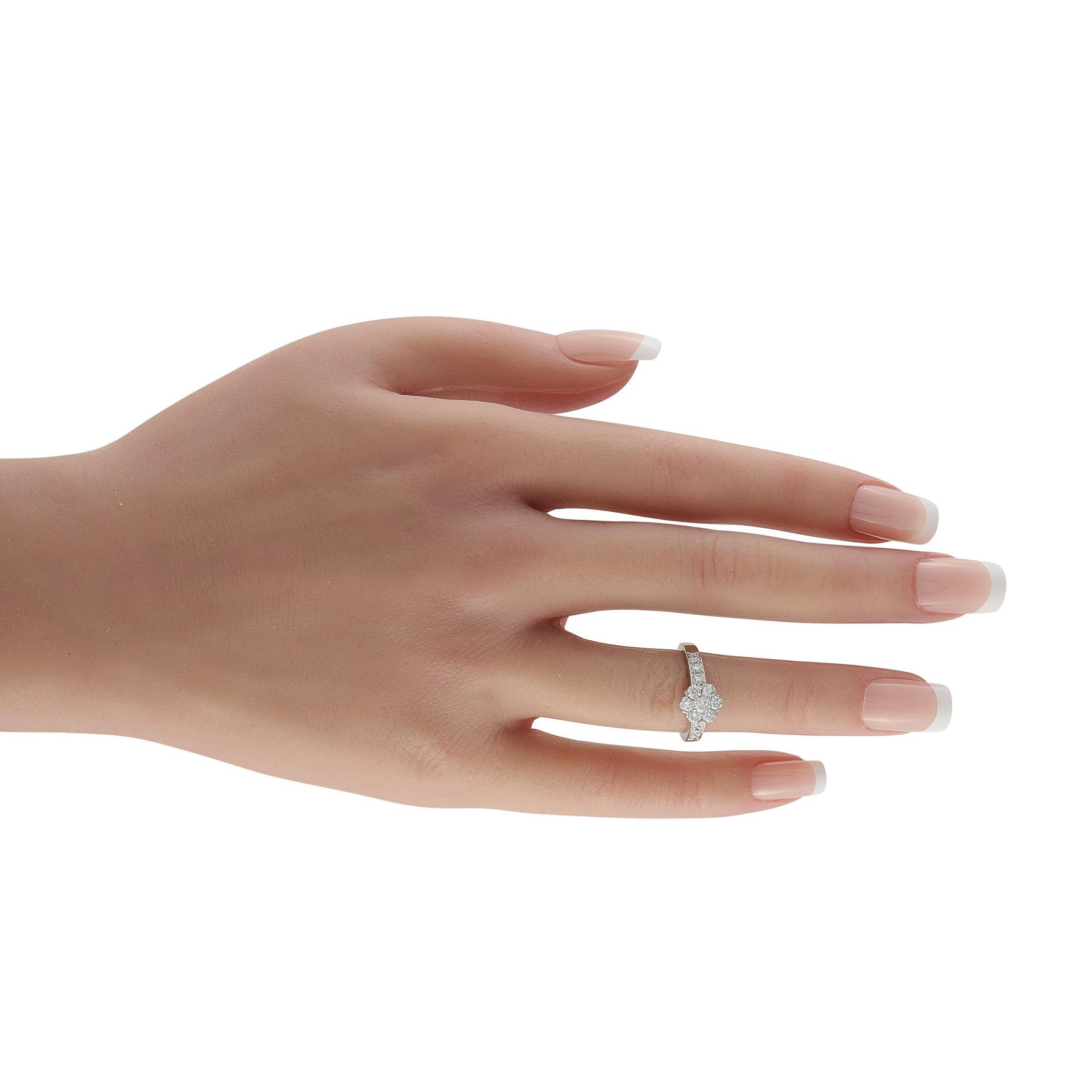 Van Cleef & Arpels Fleurette 18K White Gold Diamond Ring