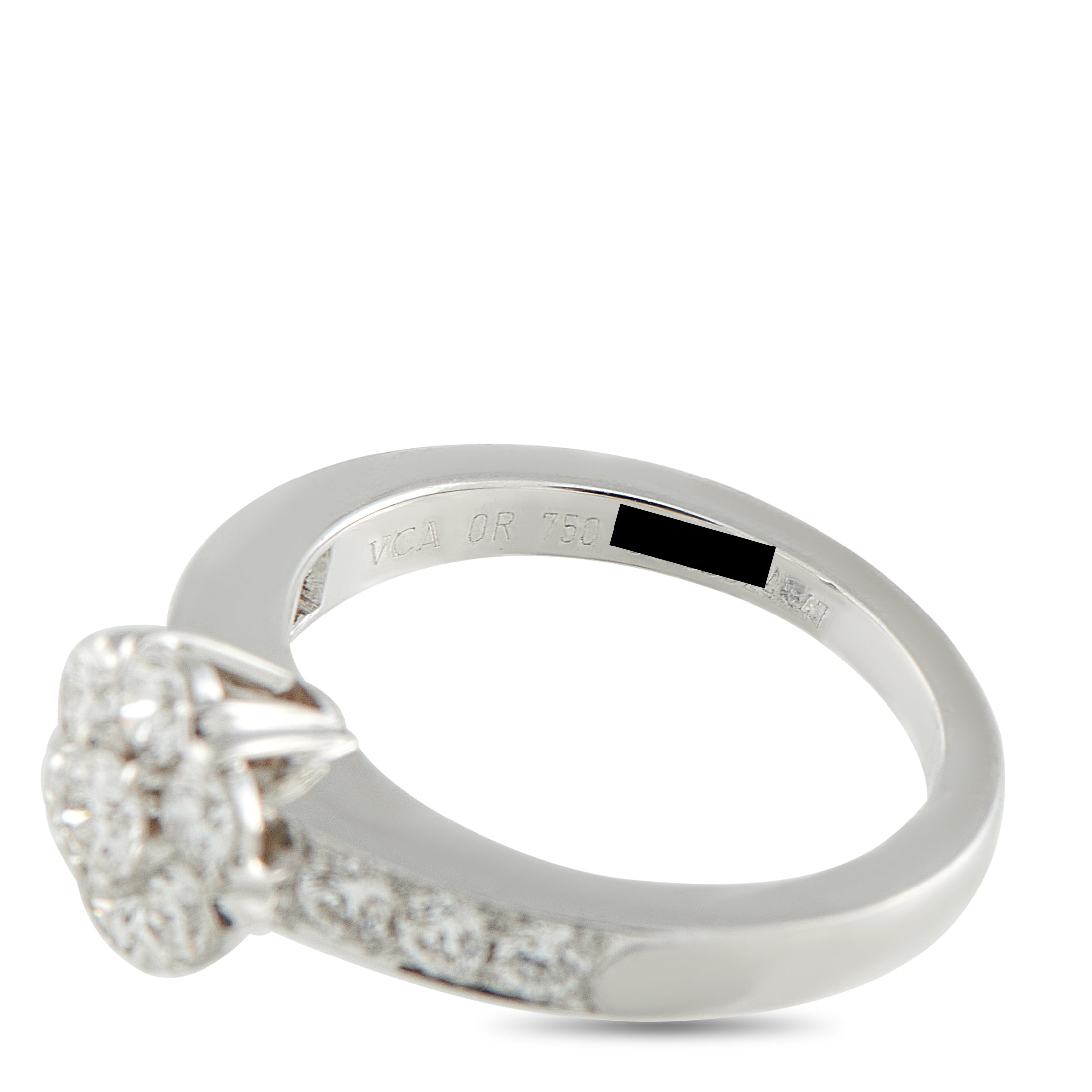 Van Cleef & Arpels Fleurette 18K White Gold Diamond Ring