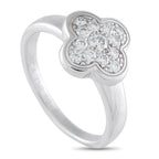 Van Cleef & ArpelsVan Cleef & Arpels Pure Alhambra 18K White Gold Diamond Ring #4908 – Add a subtle touch of luxury to any en