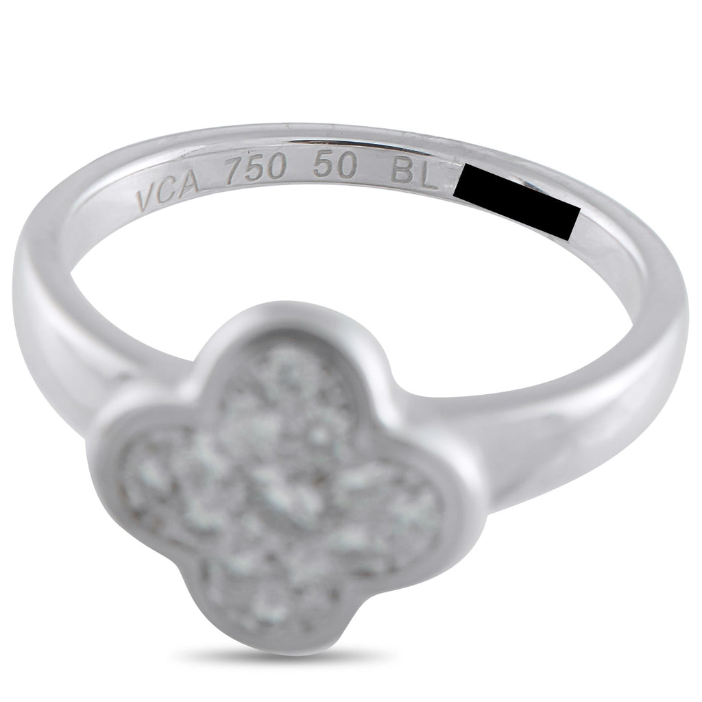 Van Cleef & Arpels Van Cleef & Arpels Pure Alhambra 18K White Gold Diamond Ring