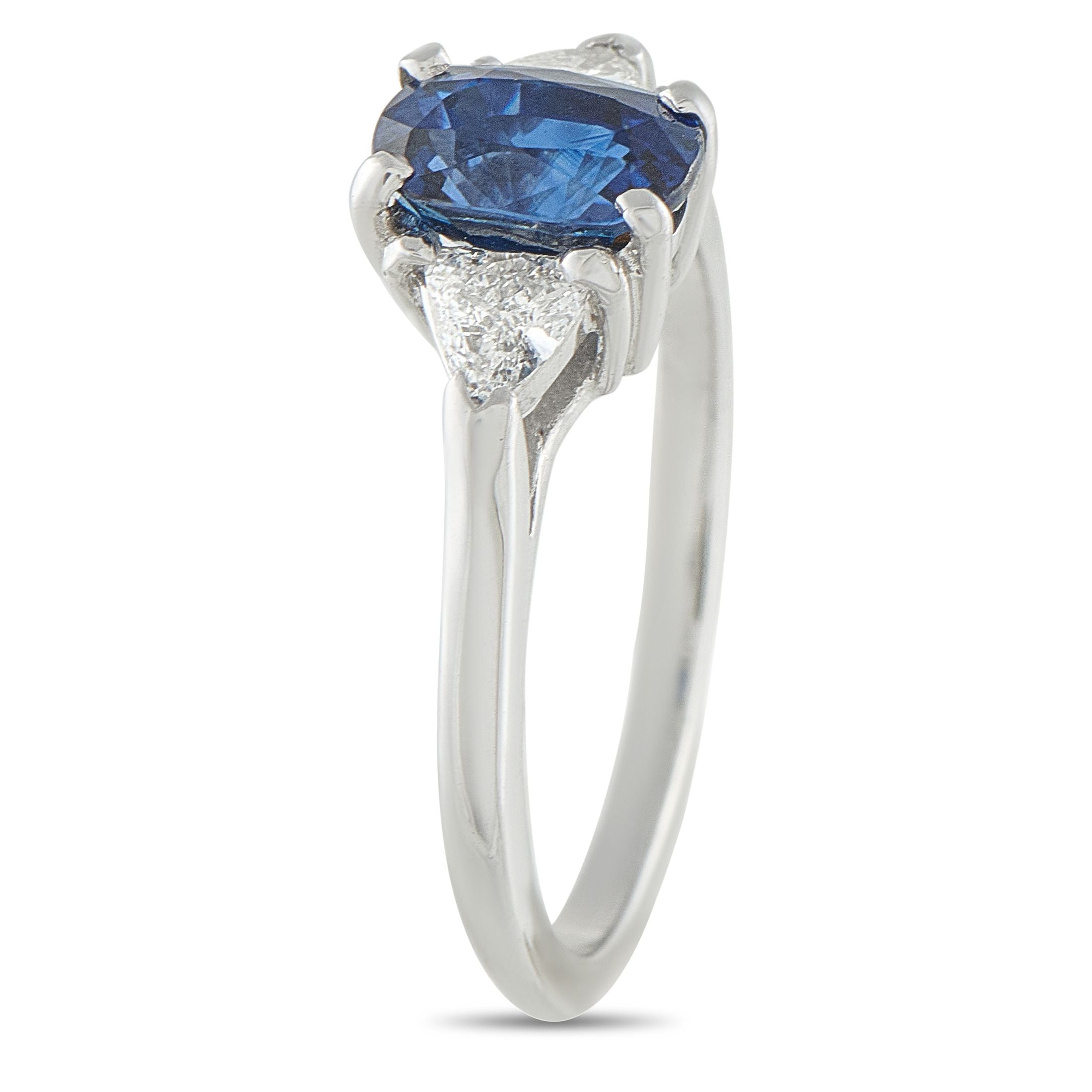 Van Cleef & Arpels Van Cleef & Arpels 18K White Gold Diamond and 1.37ct Sapphire Ring