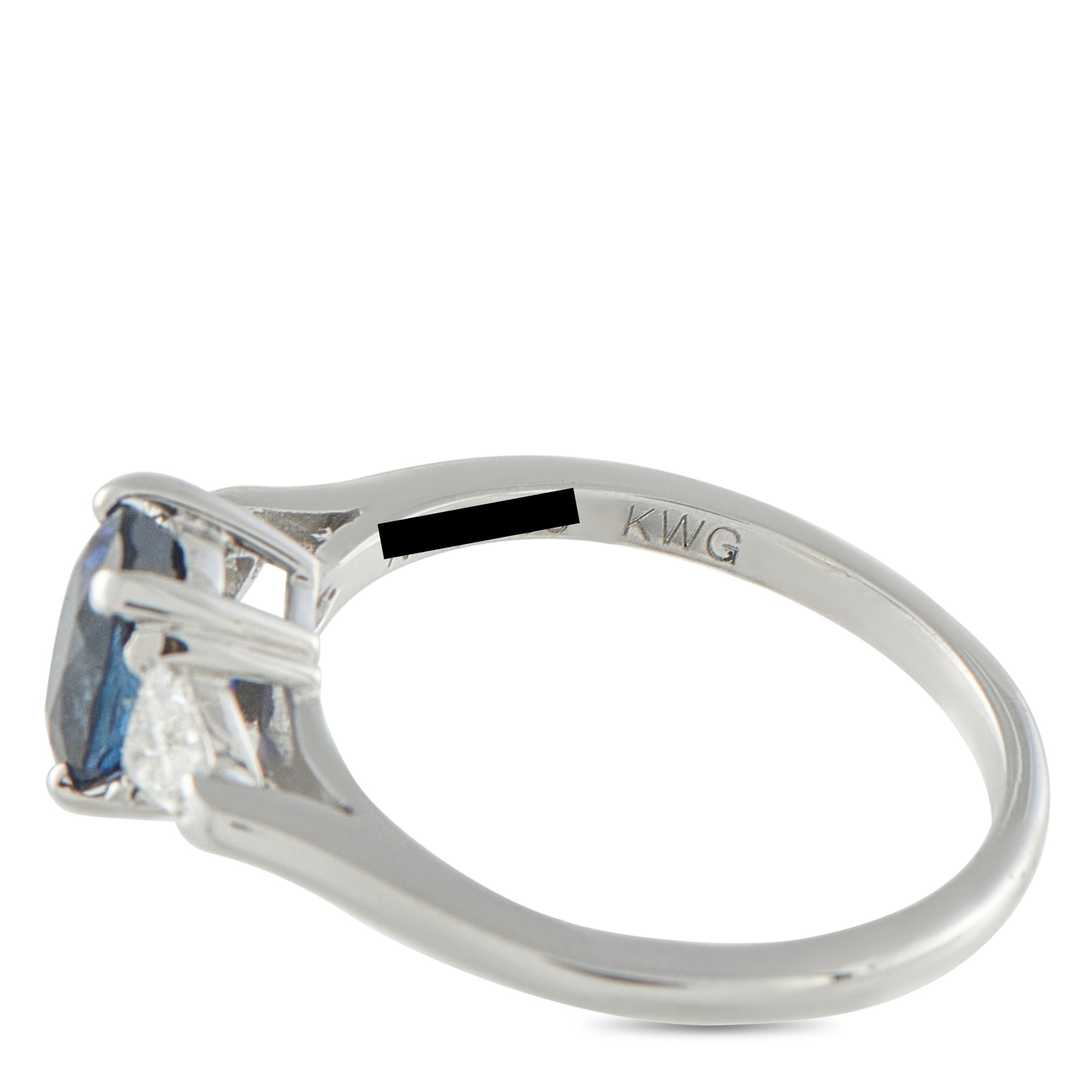 Van Cleef & Arpels Van Cleef & Arpels 18K White Gold Diamond and 1.37ct Sapphire Ring