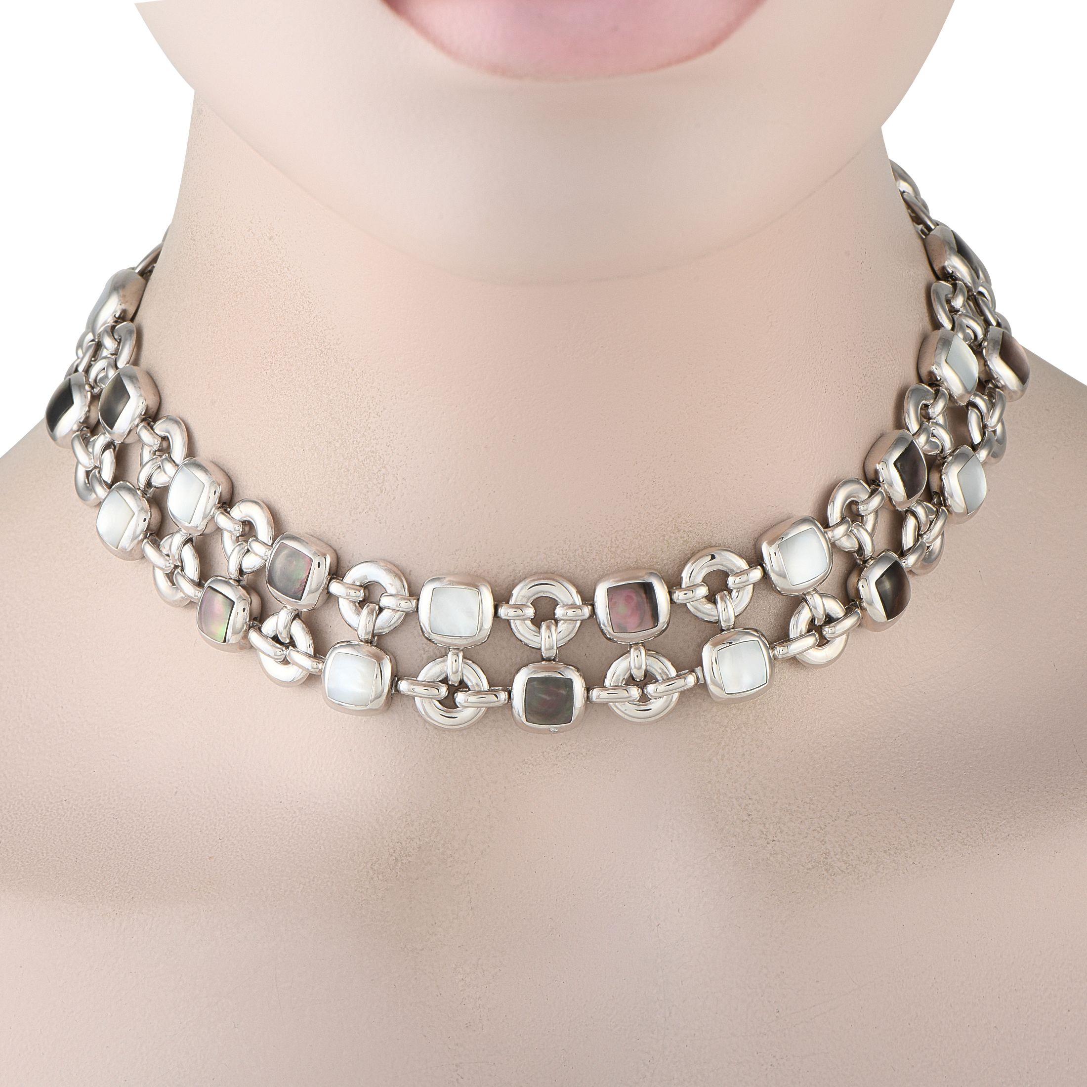 Van Cleef & Arpels 18K White Gold Mother of Pearl Necklace