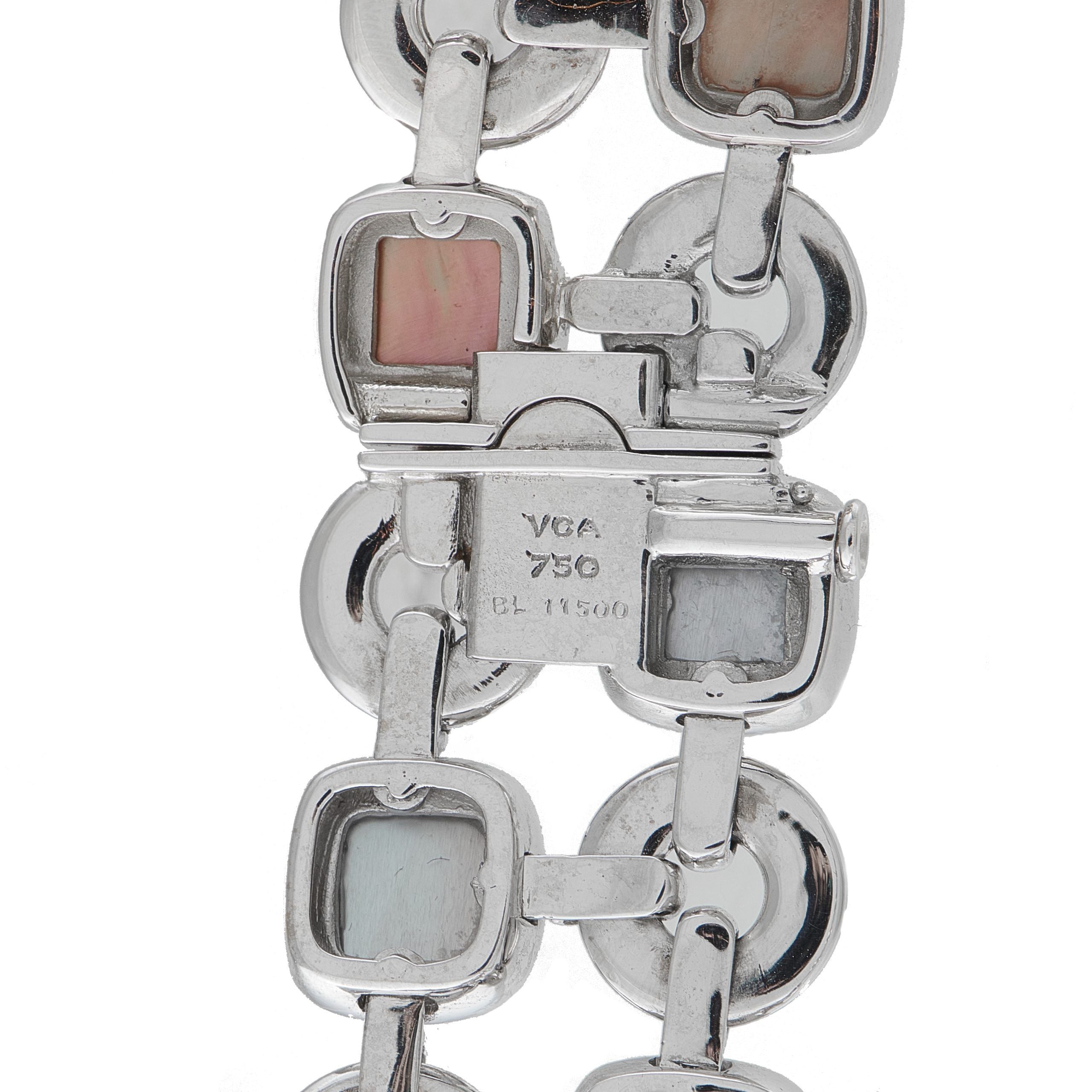 Van Cleef & Arpels 18K White Gold Mother of Pearl Necklace