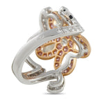 Van Cleef & Arpels 18K White Gold 1.25ct White and Pink Diamond Ring