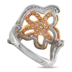 Van Cleef & Arpels 18K White Gold Pink and White Diamond Ring