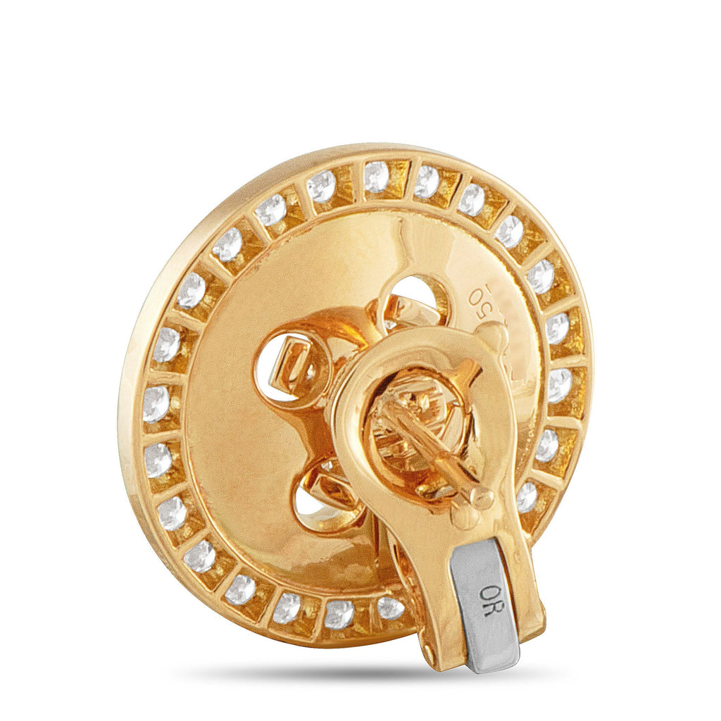 Van Cleef & ArpelsVan Cleef & Arpels 18K Yellow Gold 2.25ct Diamond Boutonnière Earrings