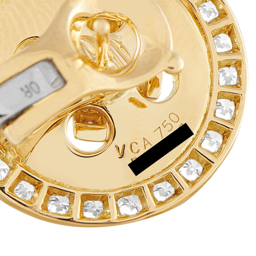 Van Cleef & ArpelsVan Cleef & Arpels 18K Yellow Gold 2.25ct Diamond Boutonnière Earrings