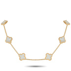 Van Cleef & ArpelsVan Cleef & Arpels Pure Alhambra 18K Yellow Gold 9-Motif Necklace #4906 – This Van Cleef & Arpels Pure Alha