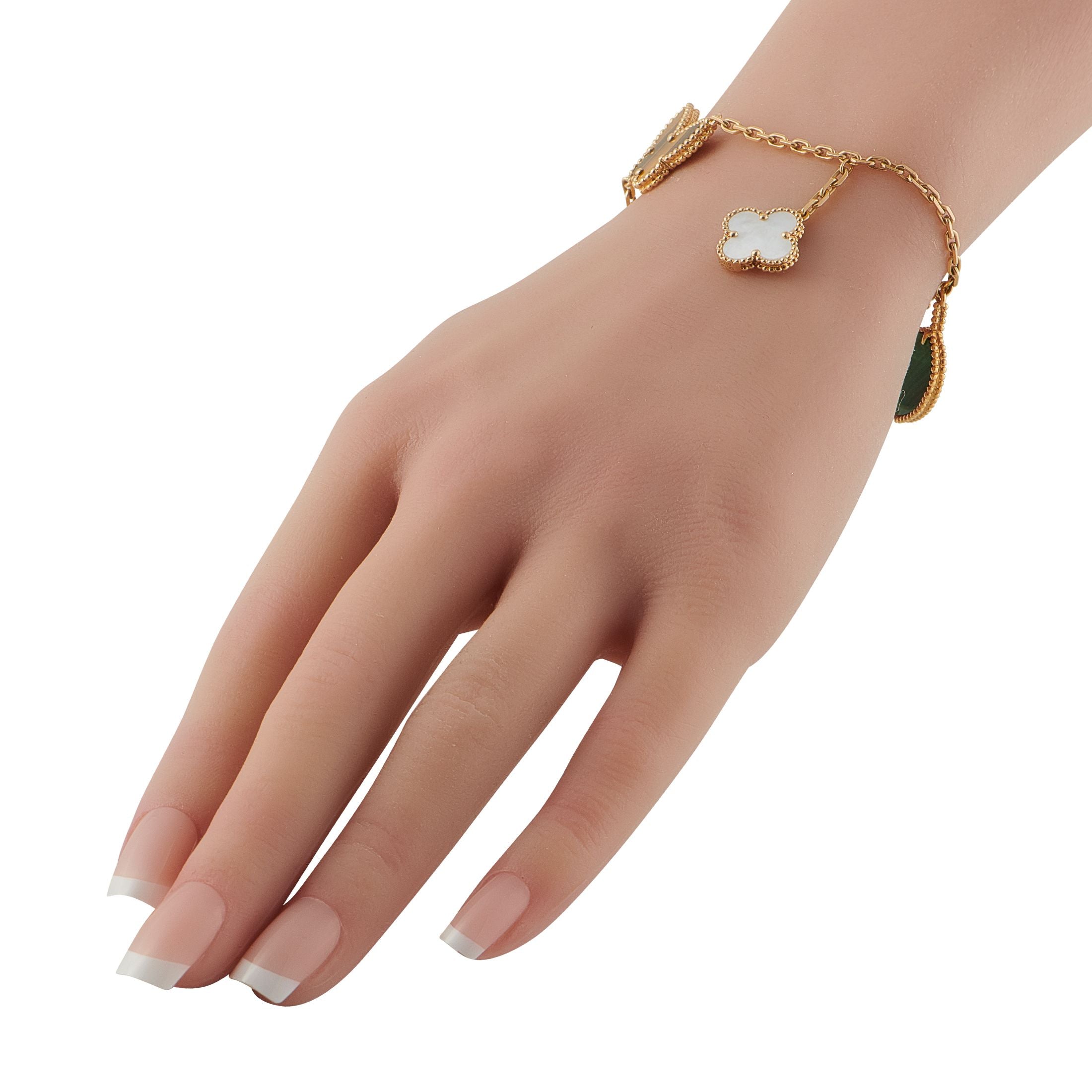 Van Cleef & Arpels Van Cleef & Arpels Lucky Alhambra 18K Yellow Gold Charm Bracelet