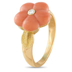 Van Cleef & ArpelsVan Cleef & Arpels 18K Yellow Gold Coral Flower Ring