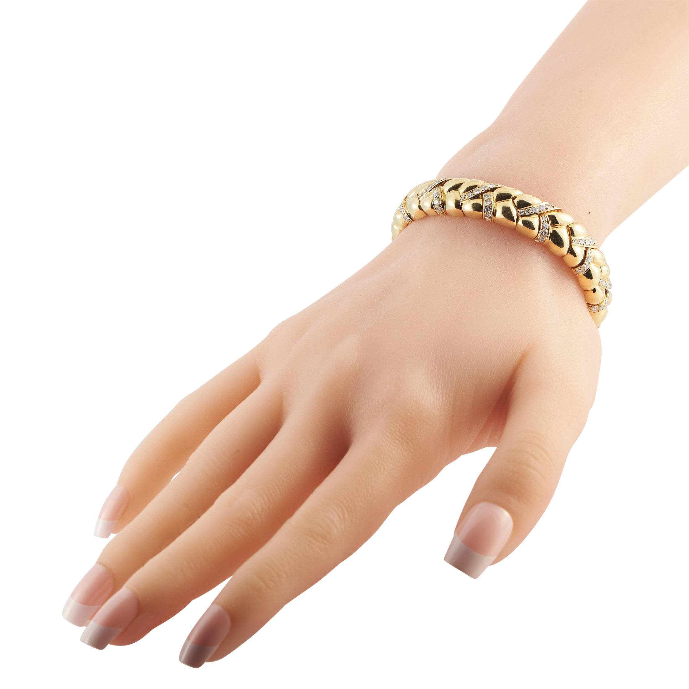 Van Cleef & Arpels Vintage 18K Yellow Gold Diamond Bracelet