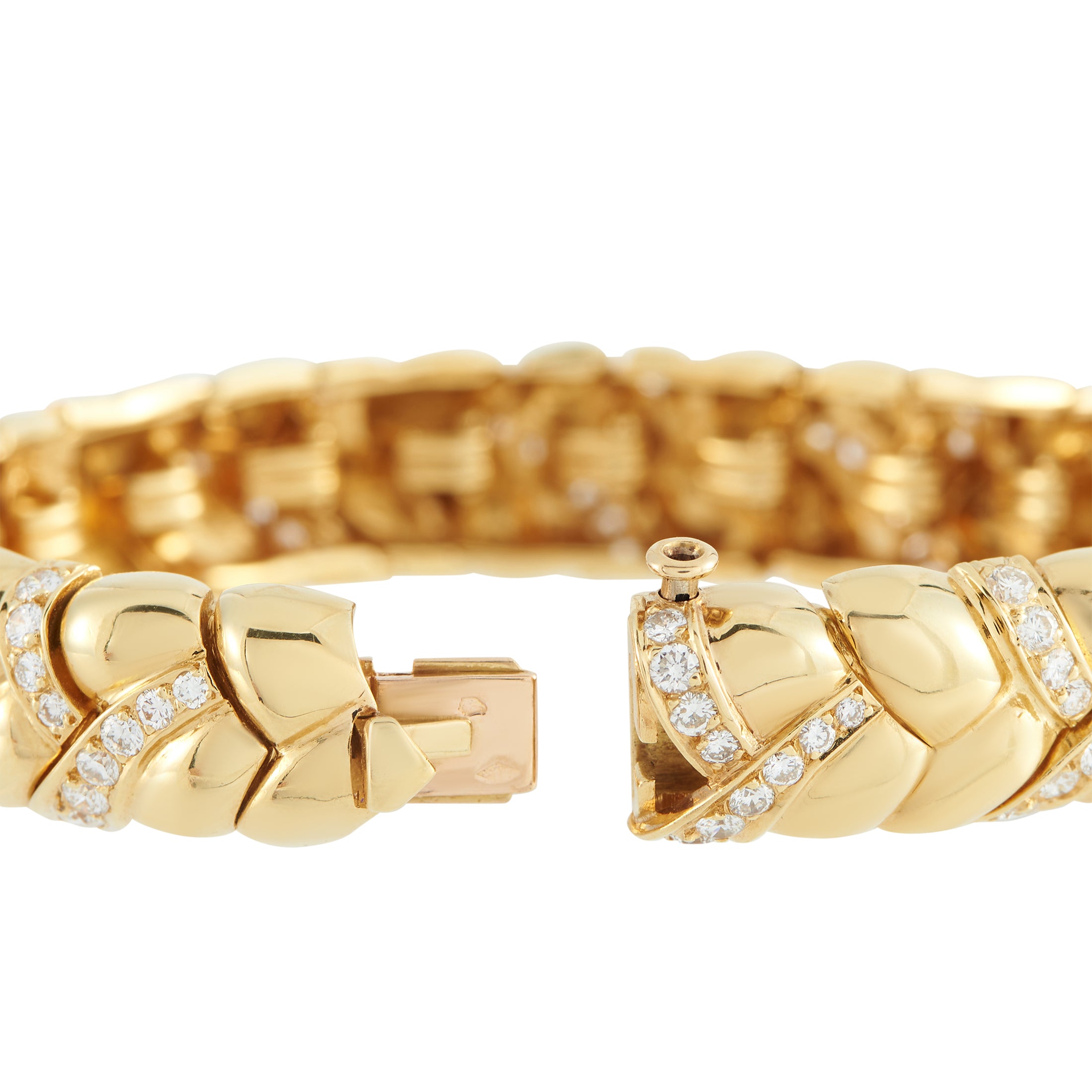 Van Cleef & Arpels Vintage 18K Yellow Gold Diamond Bracelet