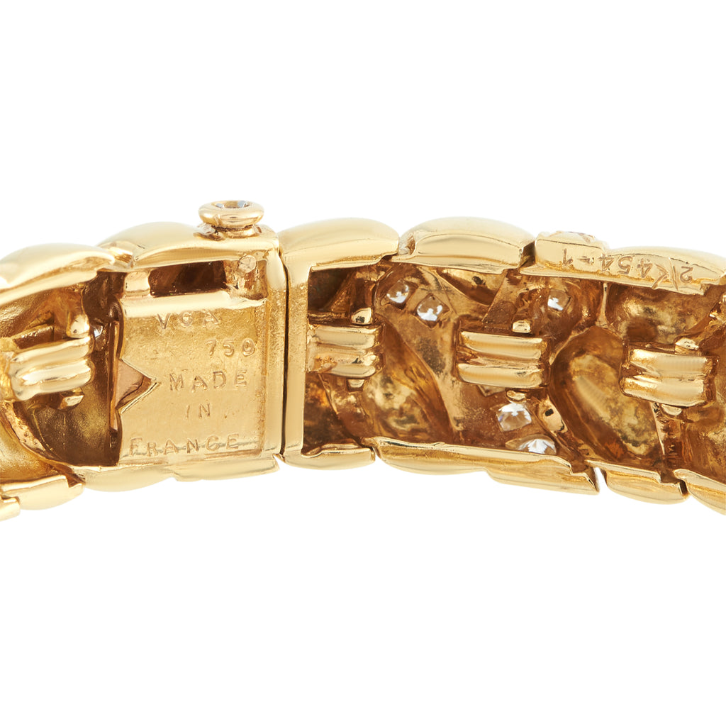 Van Cleef & Arpels Vintage 18K Yellow Gold Diamond Bracelet
