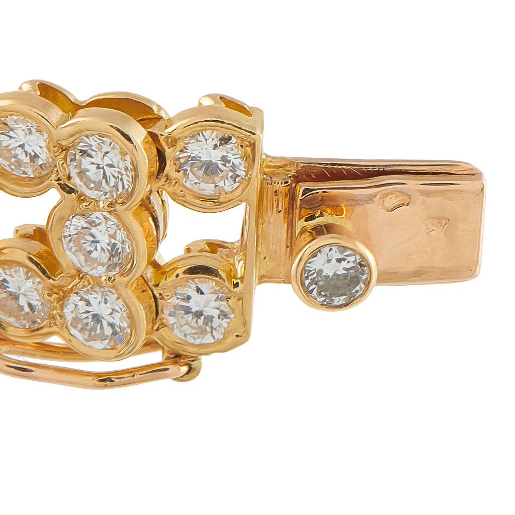 Van Cleef & Arpels Vintage 18K Yellow Gold 10.50ct Diamond Bracelet