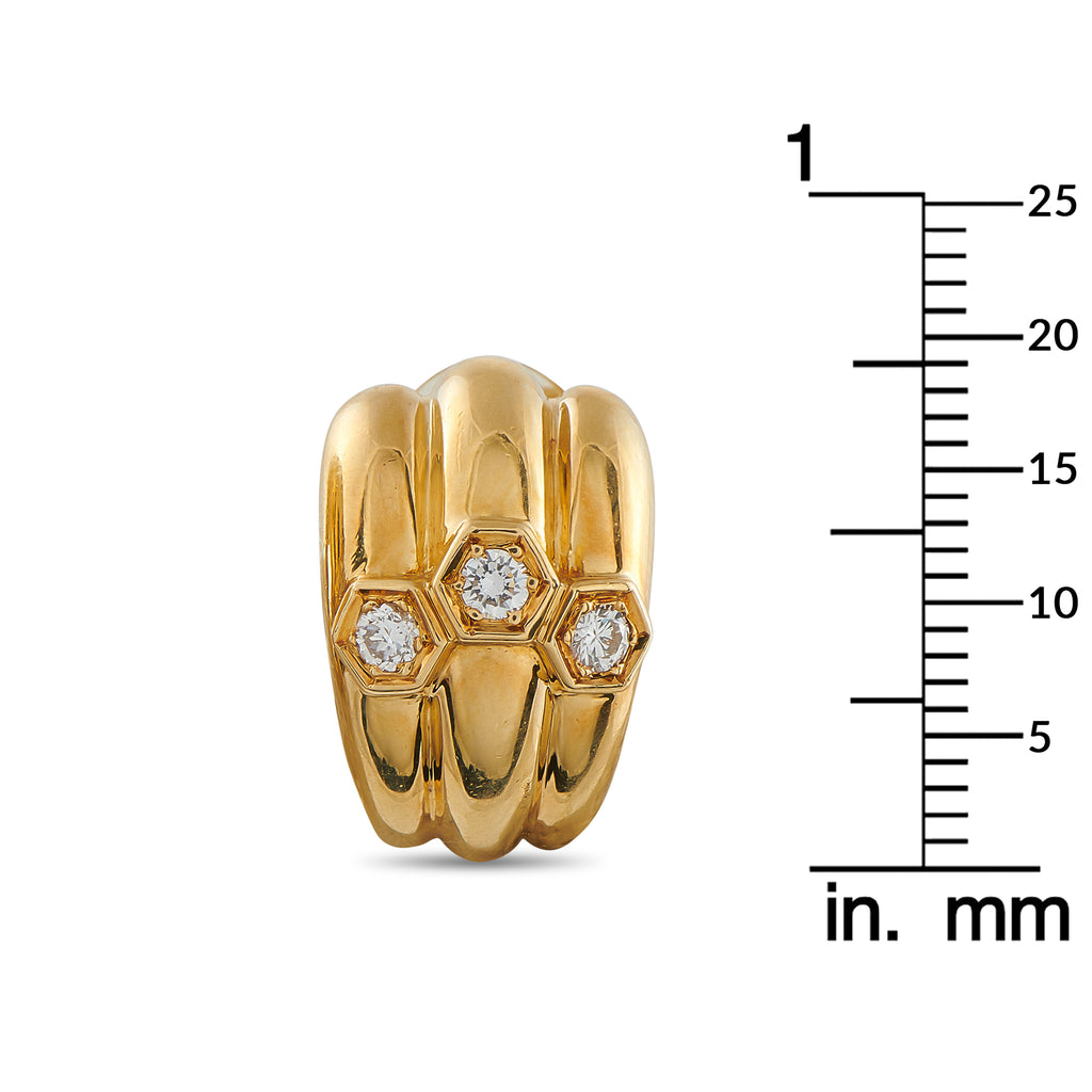 Van Cleef & Arpels Vintage 18K Yellow Gold 0.40ct Diamond Clip-On Earrings