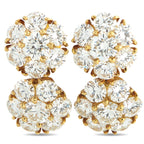 VAN CLEEF & ARPELS Van Cleef & Arpels Fleurette 18K Yellow Gold 3.0ct Diamond Earrings
