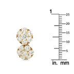 VAN CLEEF & ARPELS Van Cleef & Arpels Fleurette 18K Yellow Gold 3.0ct Diamond Earrings
