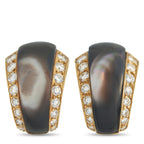 VAN CLEEF & ARPELS Van Cleef & Arpels 18K Yellow Gold 0.70ct Diamond and Mother of Pearl Clip-On Earrings