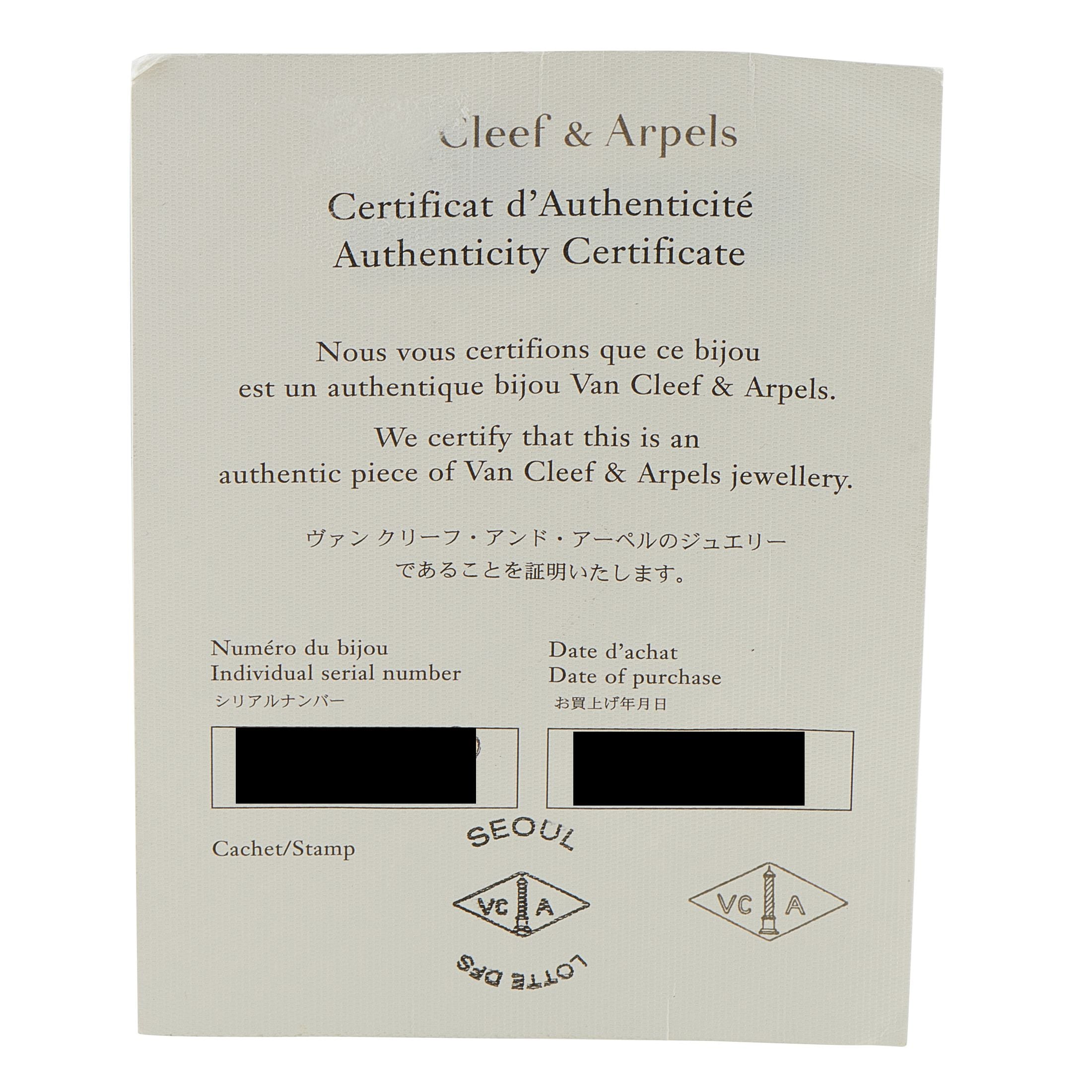 Van Cleef & Arpels Van Cleef & Arpels Alhambra 18K Yellow Gold Diamond and Mother of Pearl Ring