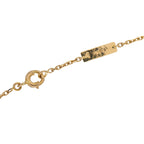 18K yellow gold chain with engraved rectangular bar and spring-ring clasp