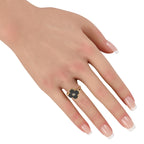Van Cleef & Arpels Alhambra 18K Yellow Gold Diamond and Onyx Ring