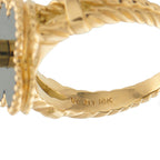 Van Cleef & Arpels Alhambra 18K Yellow Gold Diamond and Onyx Ring